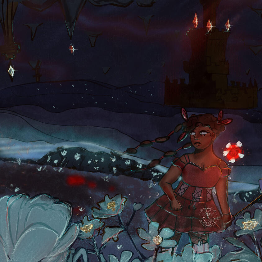 Example of 1 Full Body Rendered + Complex Background
