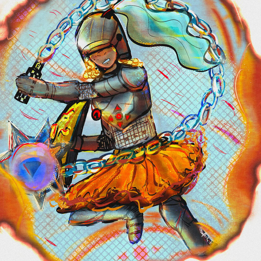 Example #3 of Full Body Rendered + thought background